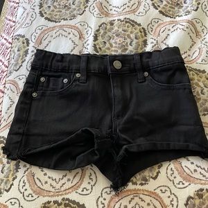 Black jeans shorts. Tractr brand girls size 6